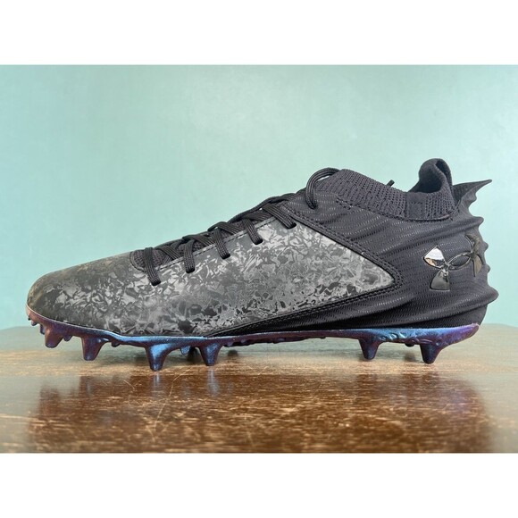Under Armour Blur 2 MC Suede Black Football Cleats Men's Size 13 3027978-001 - Picture 3 of 11